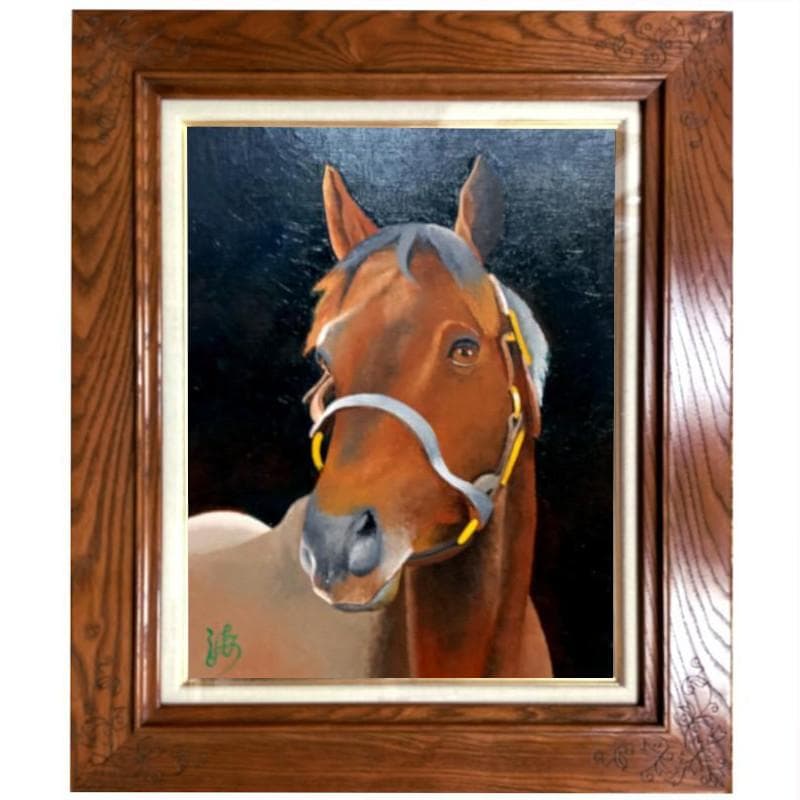 ☆三浦雅俊☆「 馬 」油絵　F6号