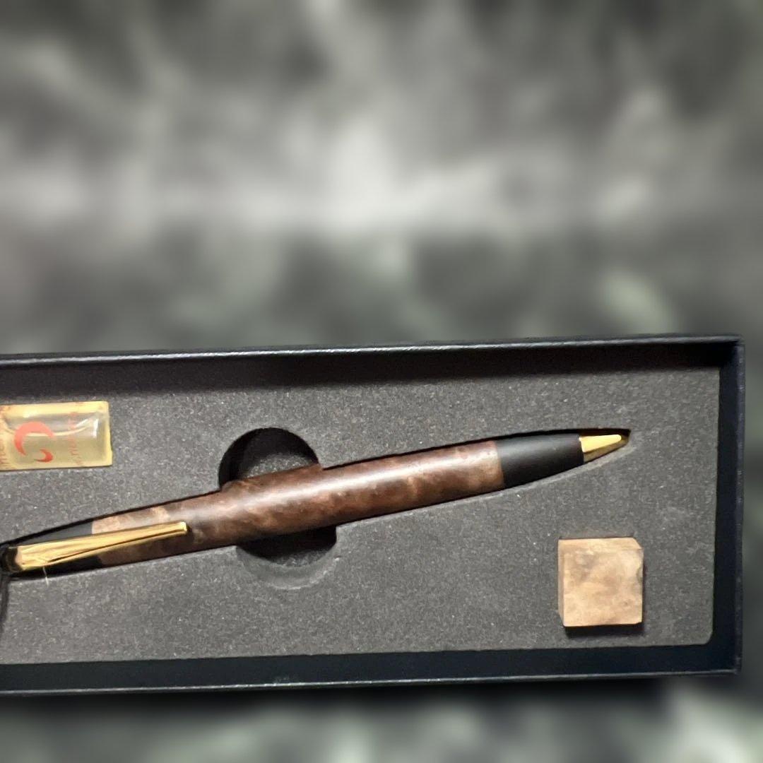 野原工芸　変わり杢　クラロウォルナット瘤　ボールペン(ゴールド金具）　正規品