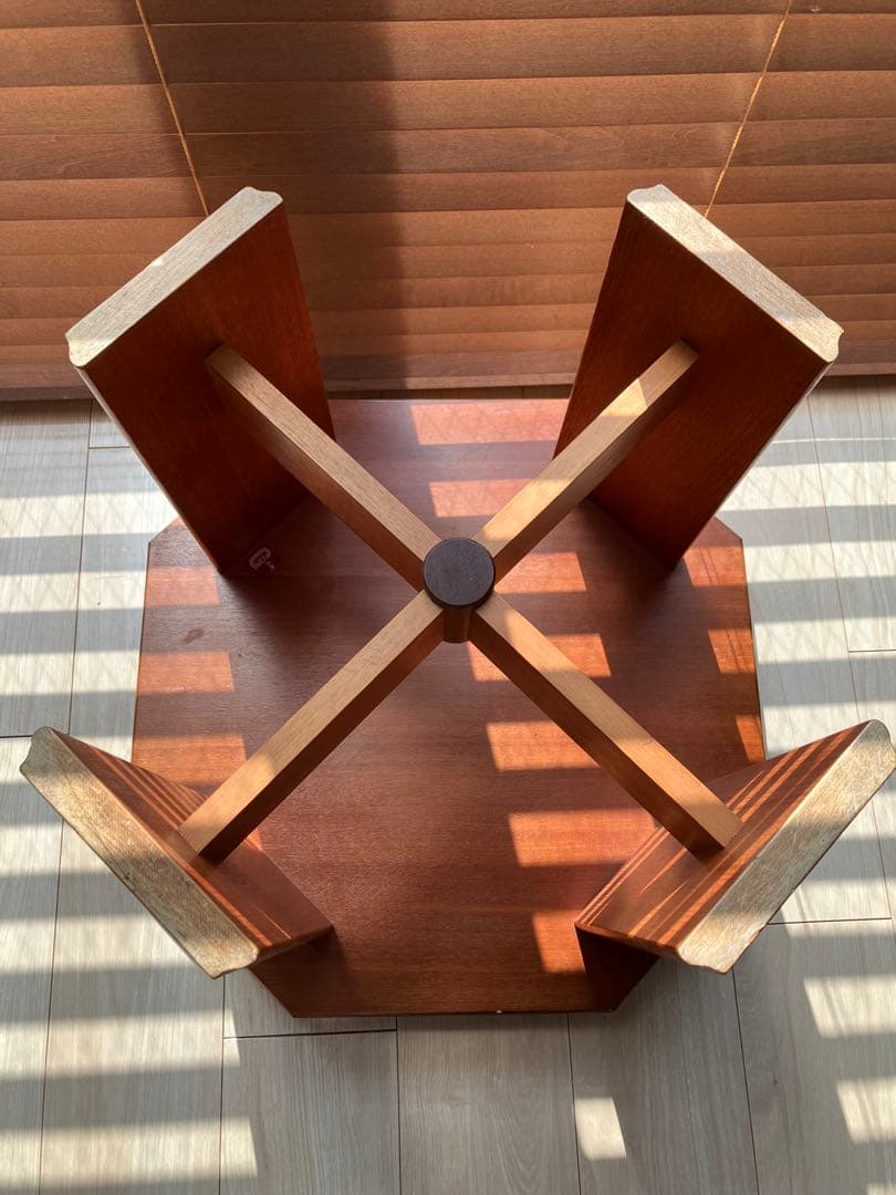 ヘキサゴンテーブル タイルトップローテーブル Gplan 再塗装済み