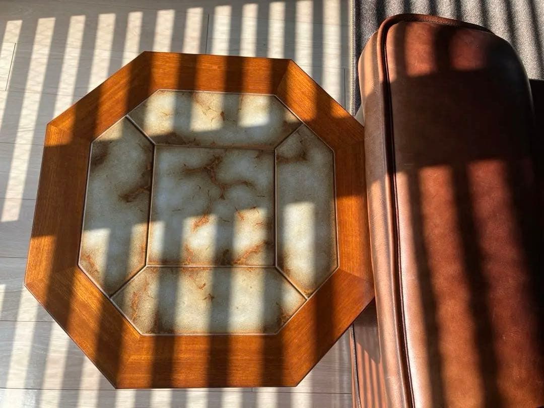 ヘキサゴンテーブル タイルトップローテーブル Gplan 再塗装済み