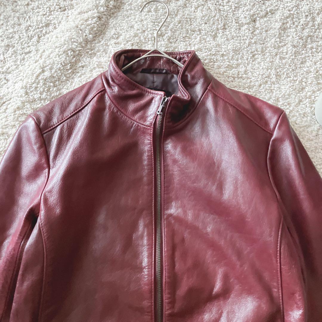 TETE HOMME　テットオム レザー シングルライダースジャケット【5】牛革