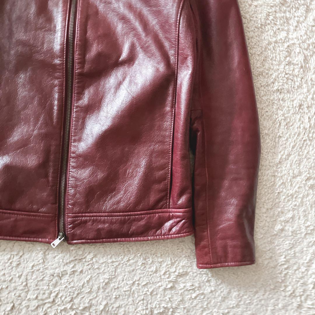 TETE HOMME　テットオム レザー シングルライダースジャケット【5】牛革