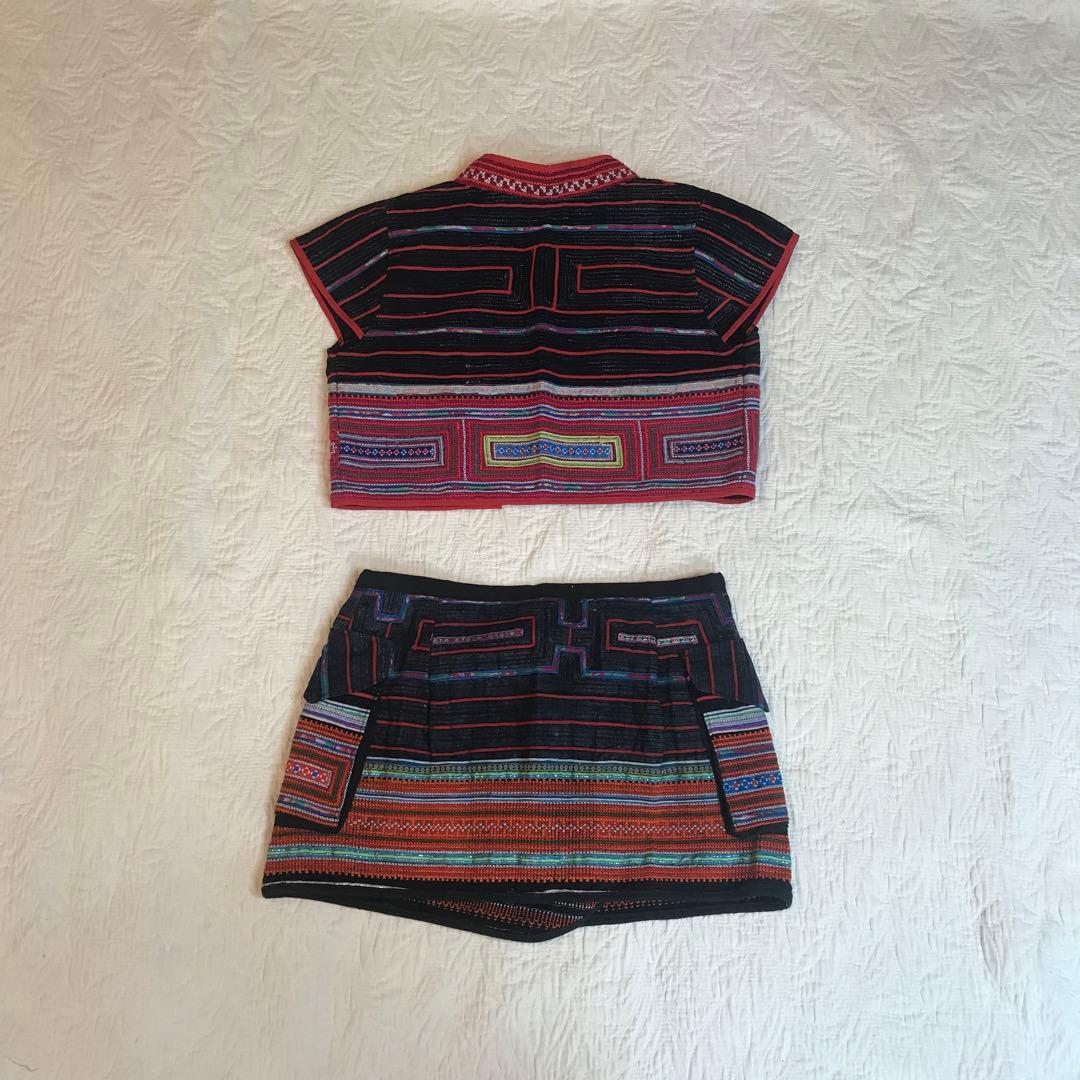 タイ　古布製山岳民族衣装