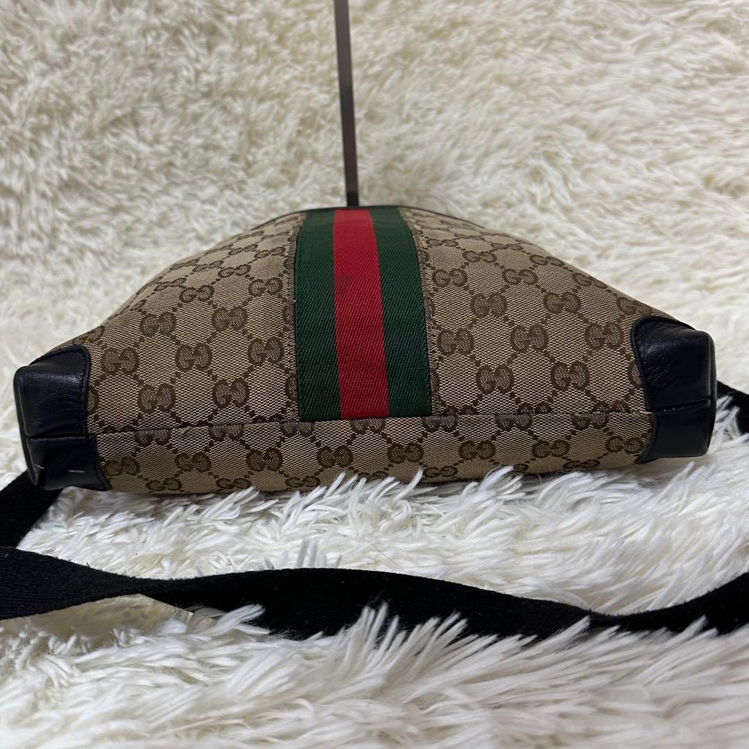 値下げ オールドグッチ GG 総柄 ショルダー バッグ シェリーライン ロゴ