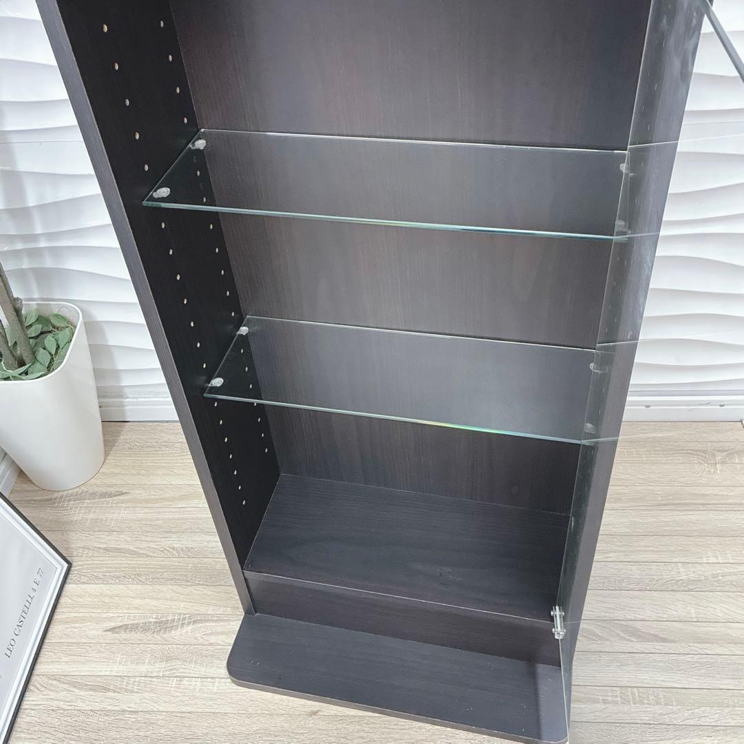 ④大阪府 神戸市 配達料無料！◇不二貿易◇ガラスコレクションケース◇ハイタイプ