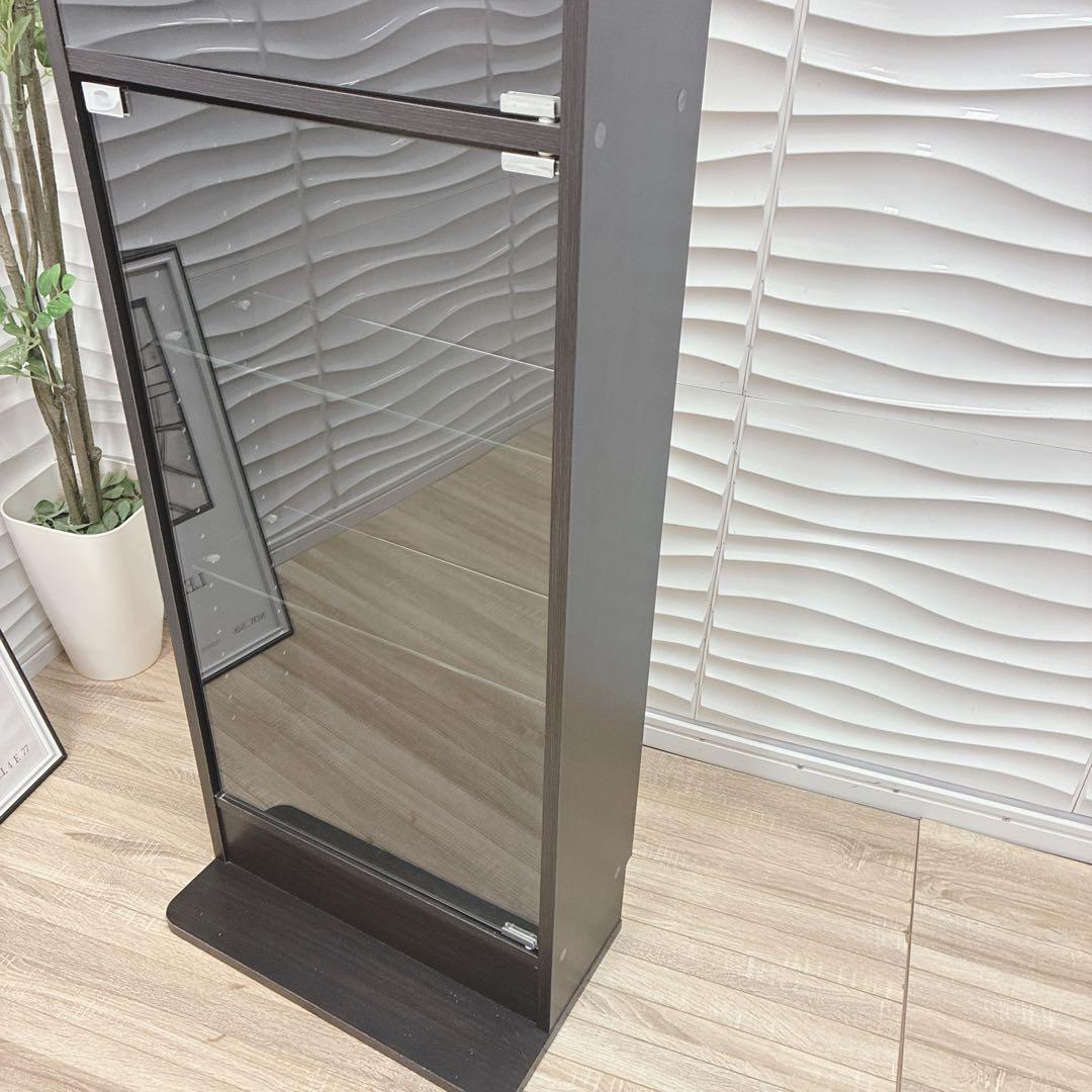 ④大阪府 神戸市 配達料無料！◇不二貿易◇ガラスコレクションケース◇ハイタイプ