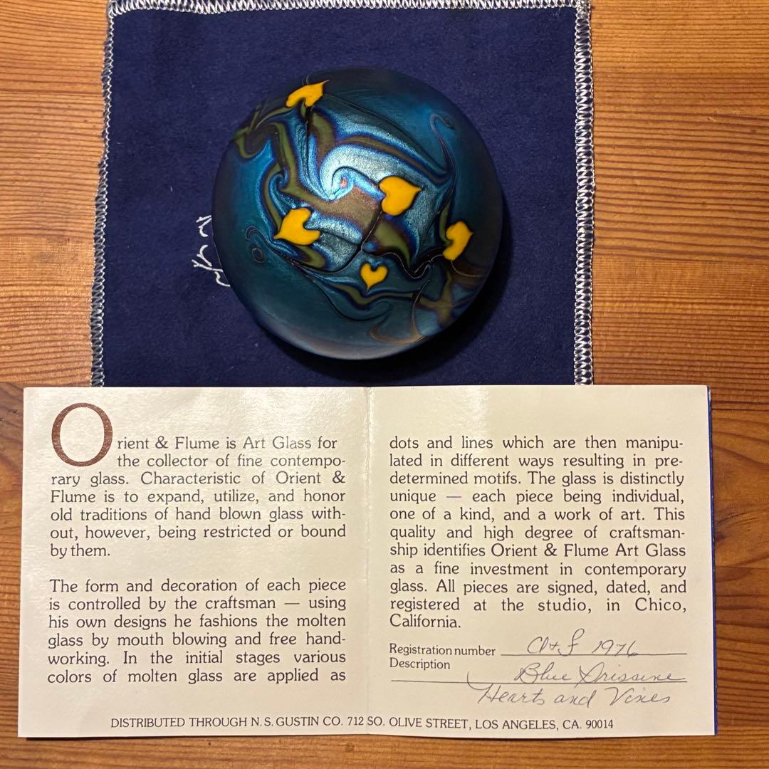 Orient & Flume Art Glass ガラス ペーパーウェイト