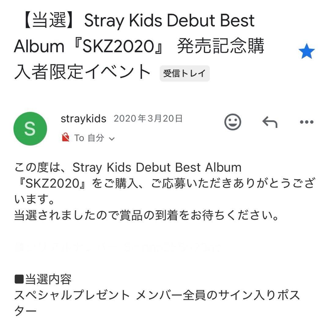 StrayKids スキズ SKZ2020 直筆 サイン入り ポスター