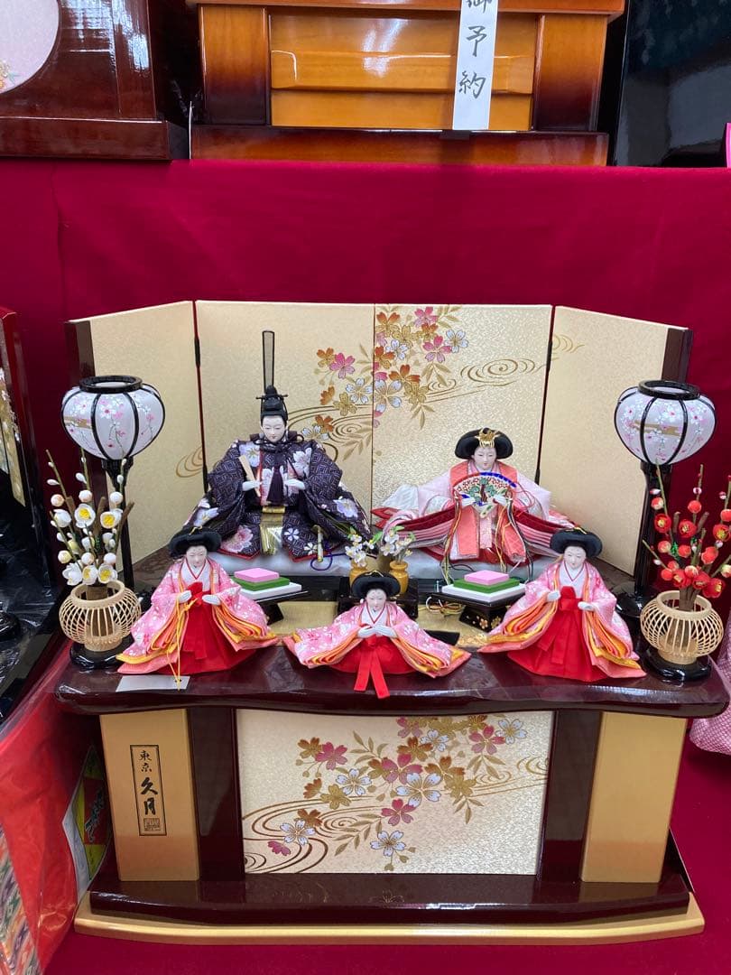 東京久月作　収納型2人飾り