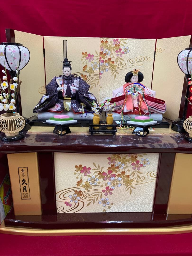 東京久月作　収納型2人飾り