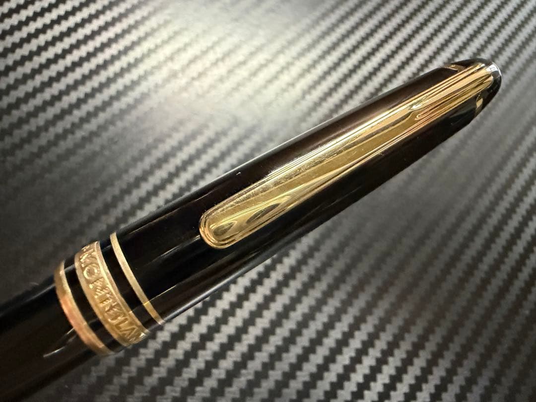 美品 モンブラン マイスターシュテュック 144 ブラック 全金 F 万年筆