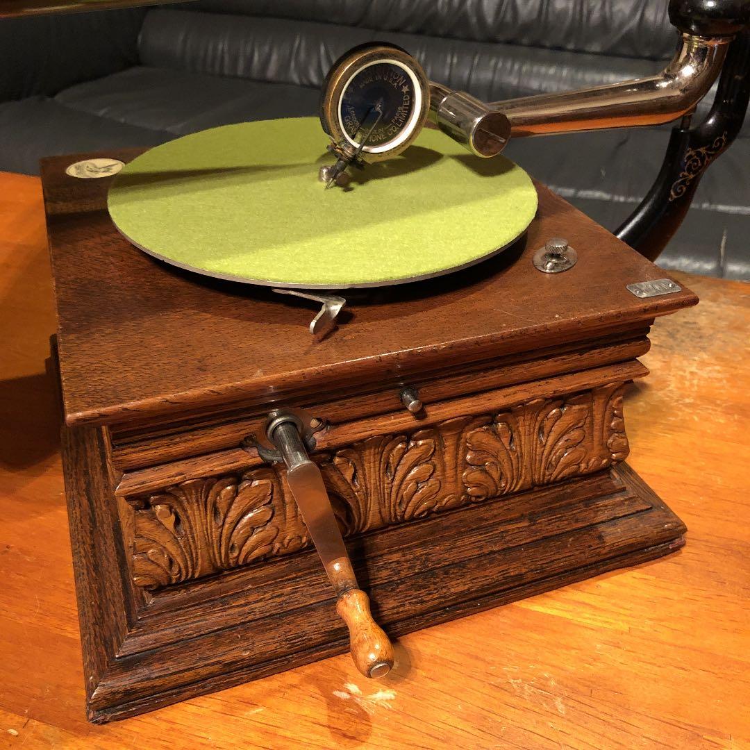 ♫独逸 HMV G&Tモナークラッパ 蓄音機 Victor ミュージアムクラス品