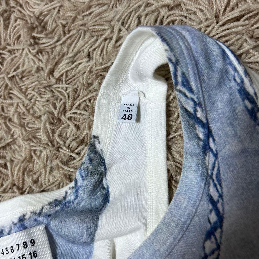 B*】様 Martan Malgera ホワイト プリント タンクトップ