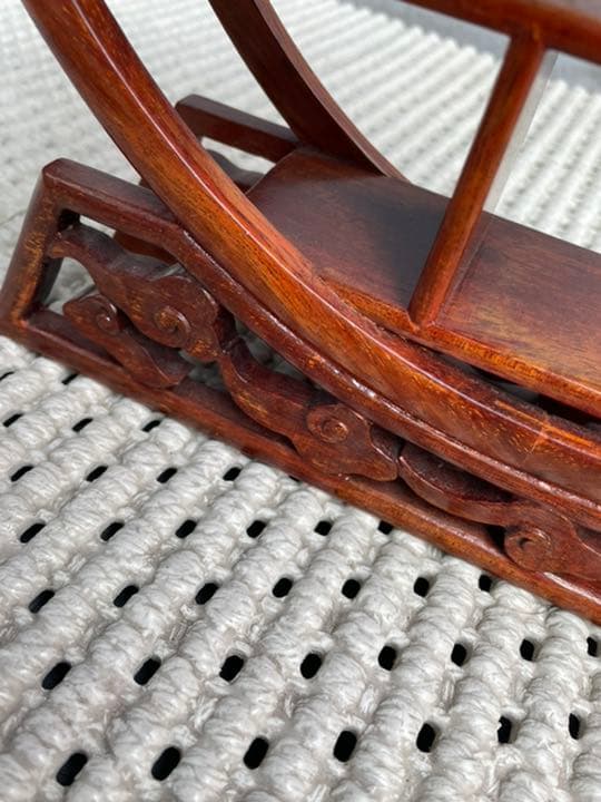 高級　月の形の木の飾り棚　アンティーク　大小２個セット