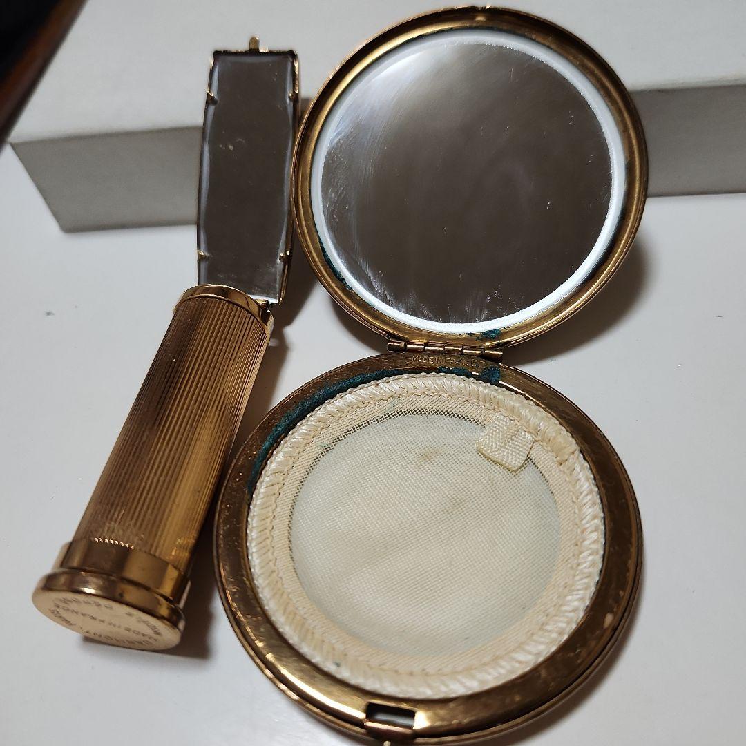 リモージュ　コンパクトミラー、リップケース　昭和レトロ アンティーク