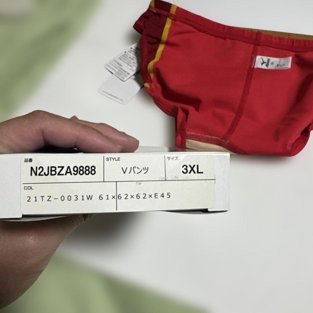 競パン Mizuno 競泳水着 3XL レッド N2JBZA9888