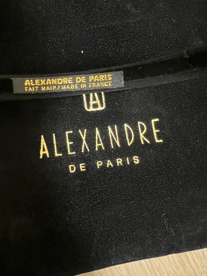 ALEXANDRE DE PARIS カチューシャ　サテン　ブラック