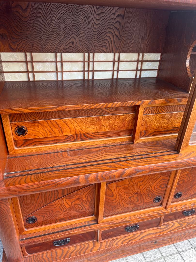 昭和レトロ　和箪笥　茶箪笥　食器棚　古家具　アンティーク　古民具　キャビネット