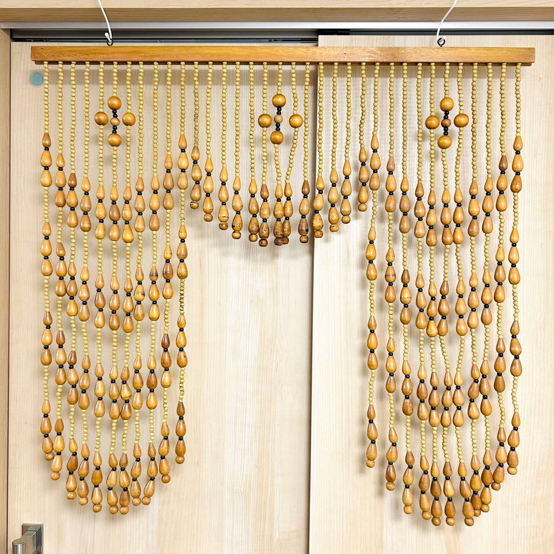 幅85cm×高さ80cm 珠のれん 珠暖簾 エスニック アーチ型 珠すだれ