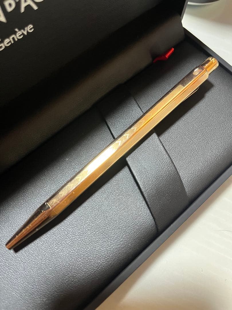 カランダッシュ　エクリドール　シェブロン　ローズゴールド　ボールペン