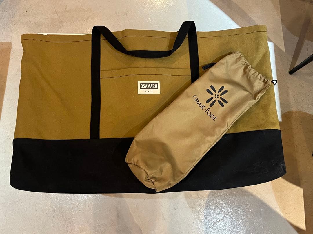 BEARD 折りたたみ式テーブル 木製天板　タフ丸インストールキット