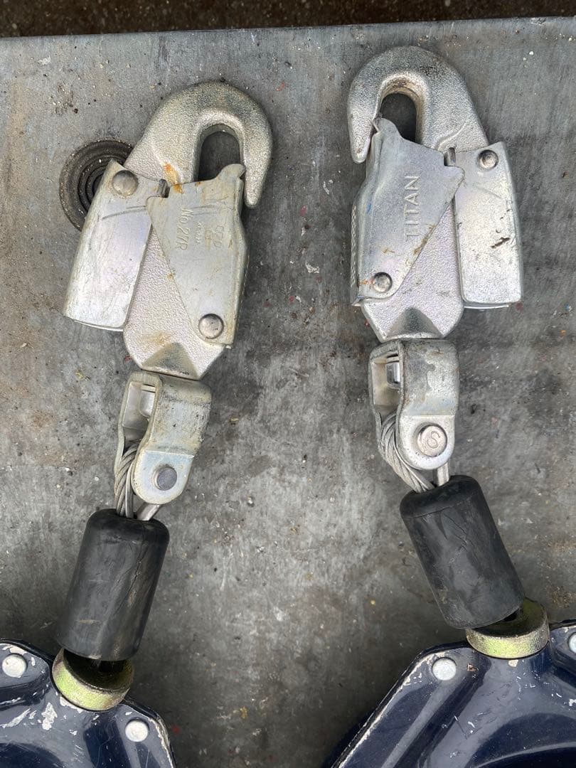 避難用ロープ 12m 2個セット カラビナ付き