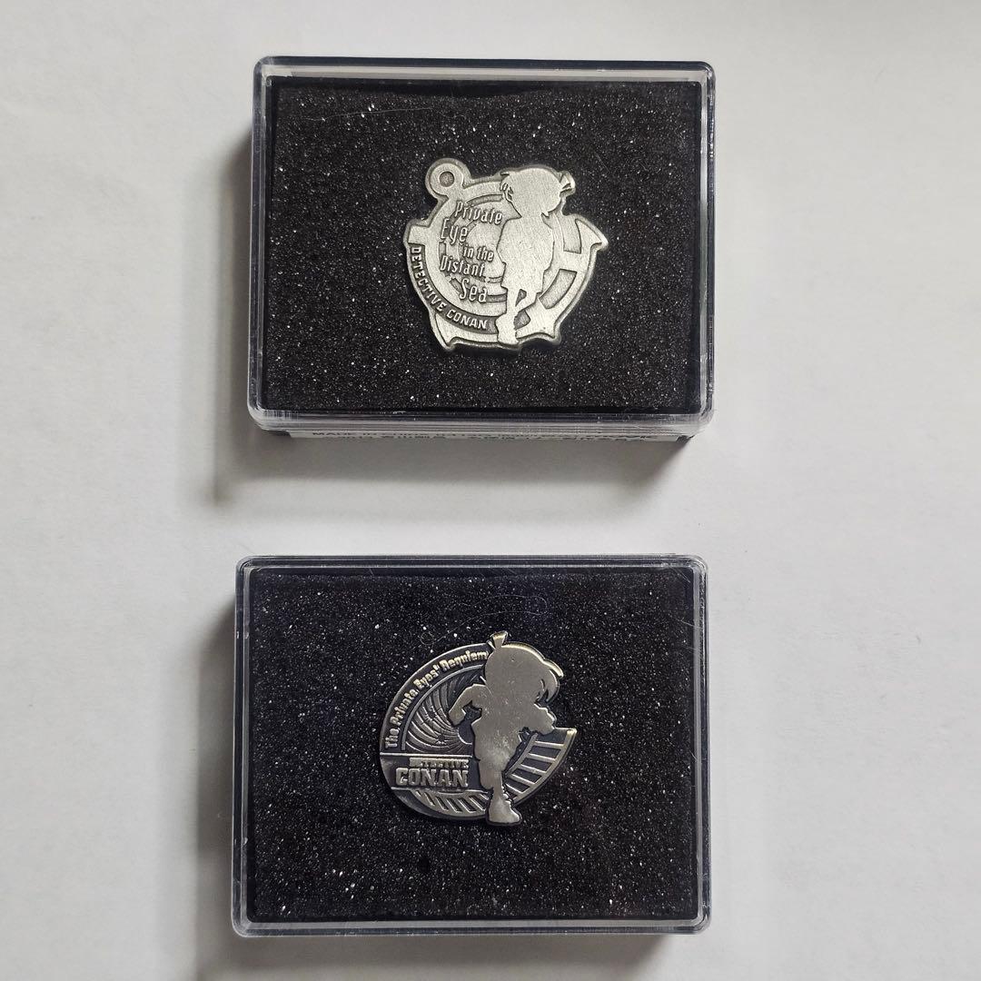 名探偵コナン 劇場版 ピンバッジ 2点セット 探偵たちの鎮魂歌 絶海の探偵