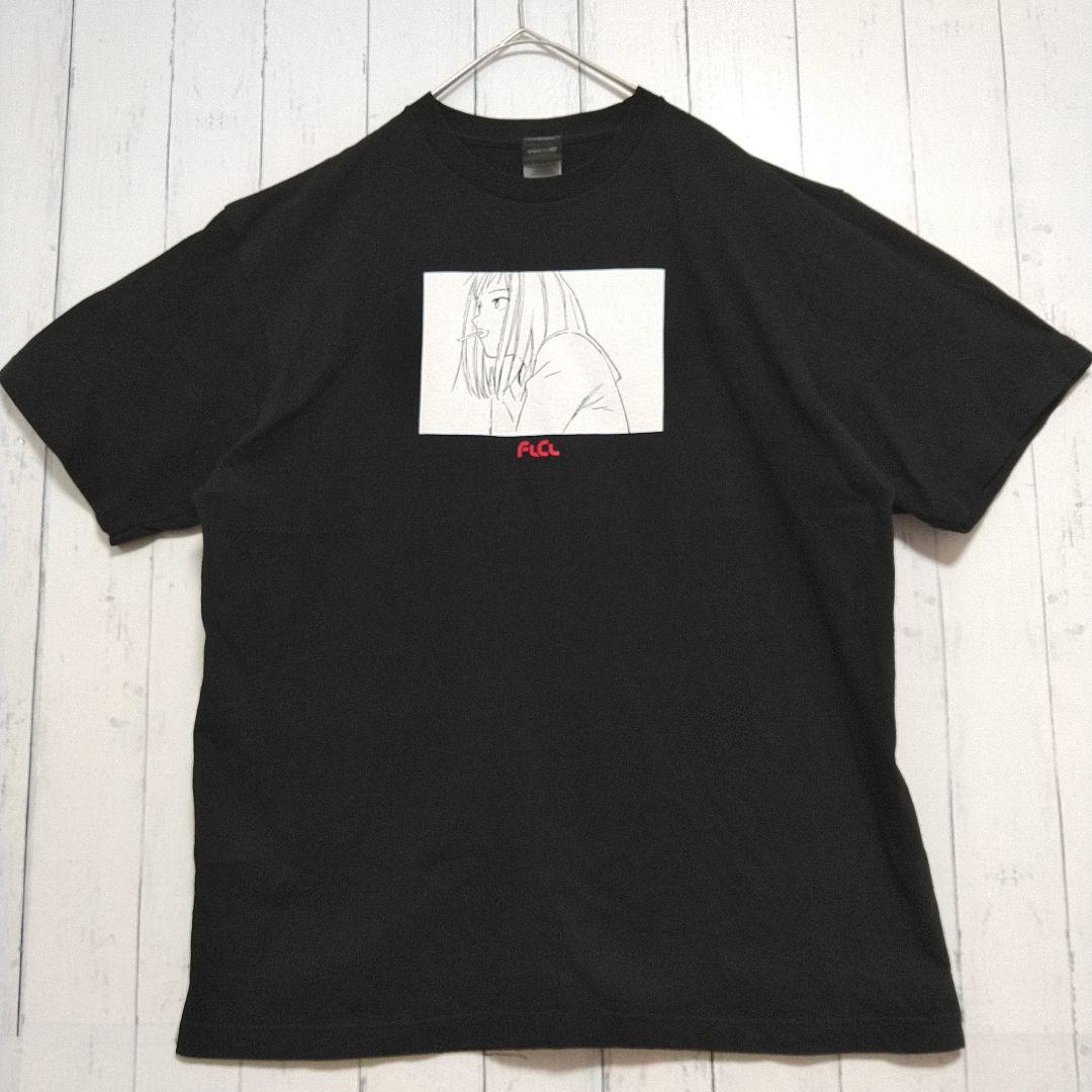 ほぼ新品　フリクリ　サメジマ・マミ美　ガイナックス　貞本義行　Ｔシャツ　黒　ＸＬ