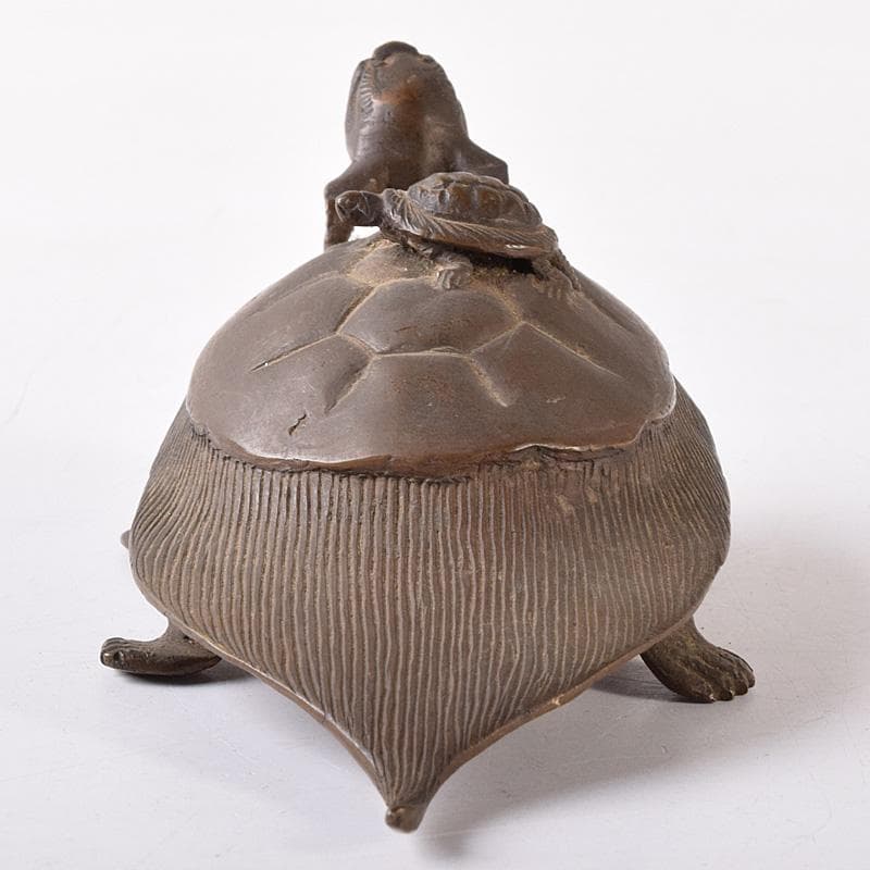 古銅宣徳銅　亀　神獣　置物　C　R8109