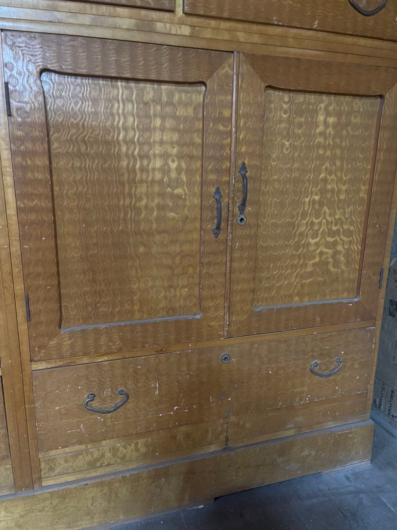 当時物| 和箪笥| 水屋箪笥| アンティーク| 大型 祖母の嫁入り家具