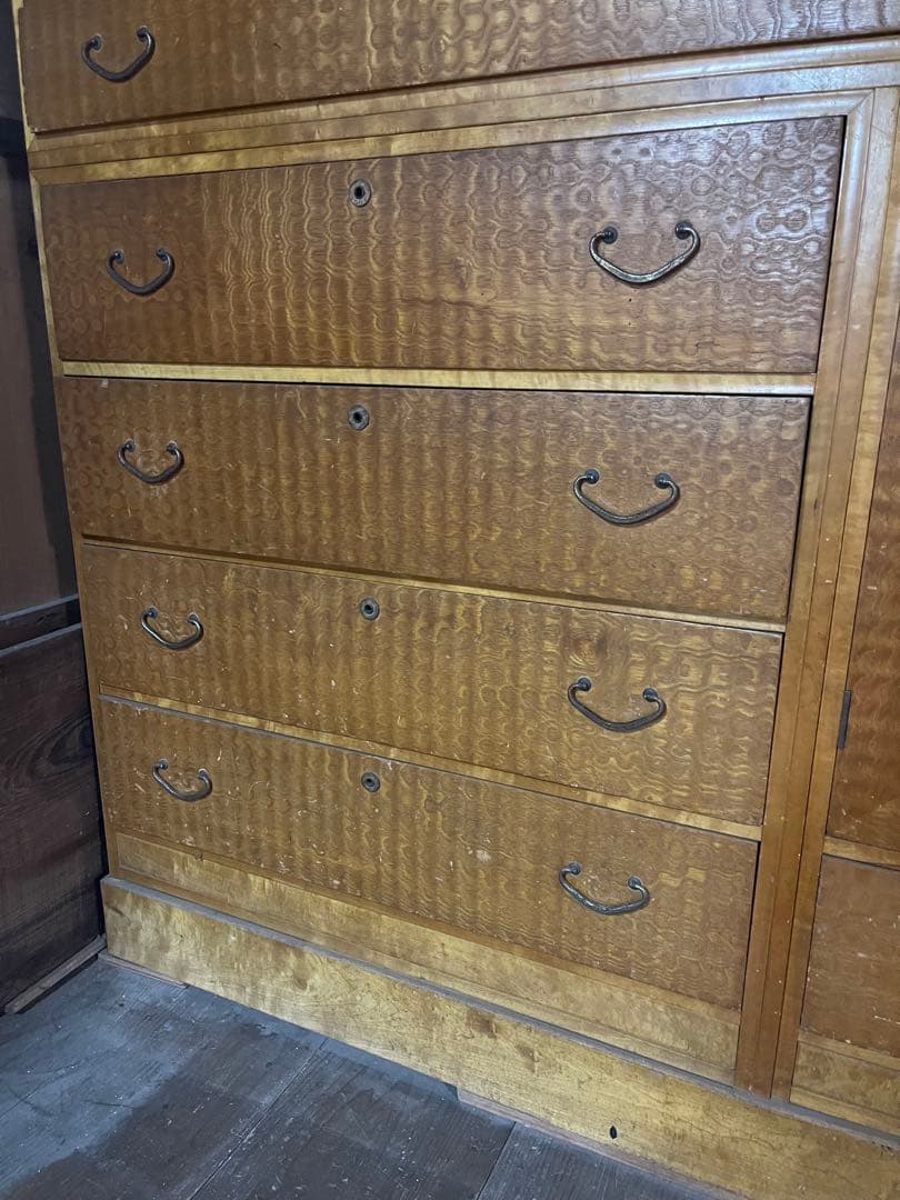 当時物| 和箪笥| 水屋箪笥| アンティーク| 大型 祖母の嫁入り家具