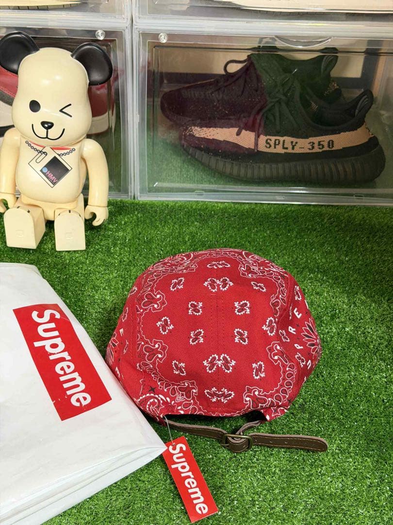 SUPREME CAPバンダナ柄キャップ レッド