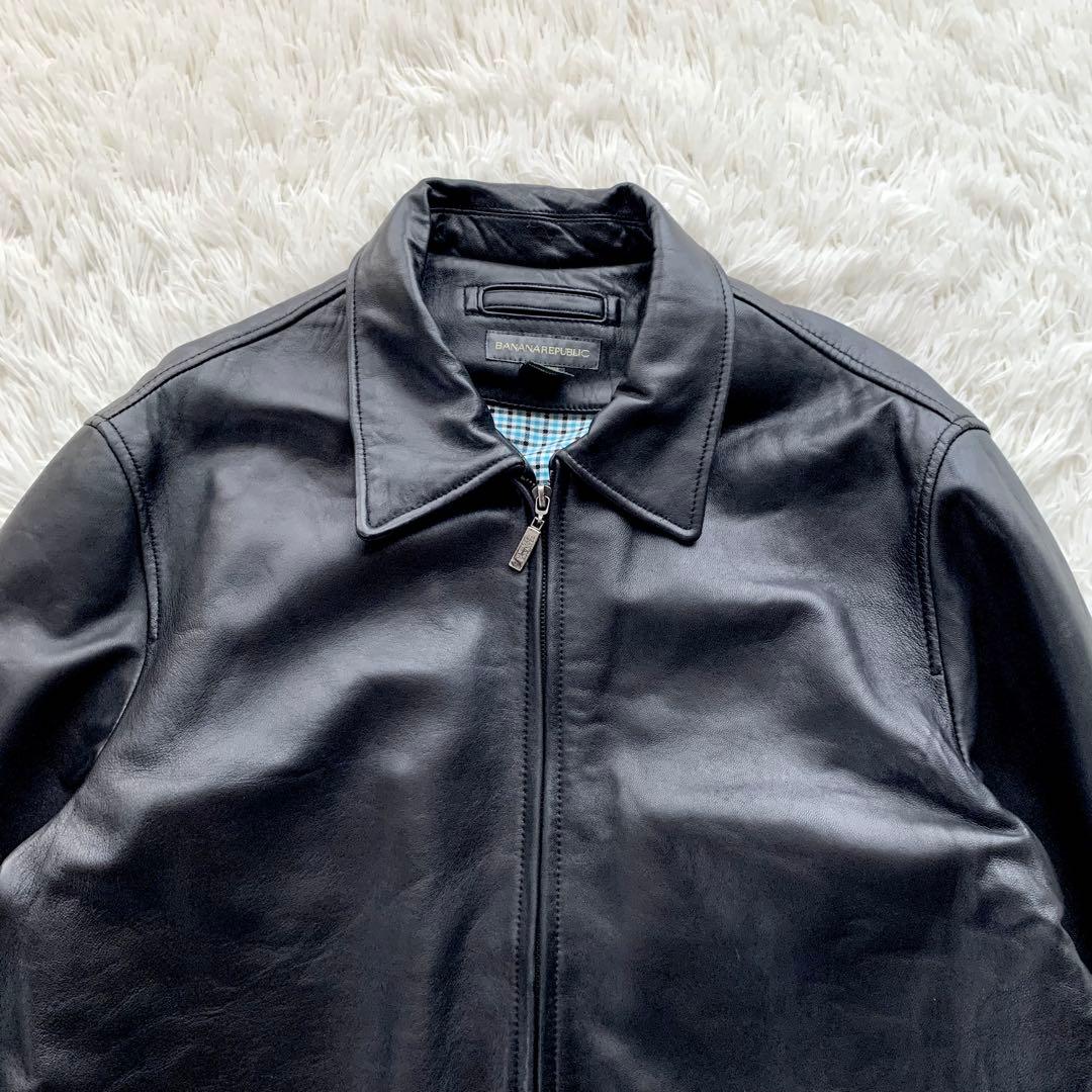 【美品 XL】90s BANANA REPUBLIC レザー ジャケット