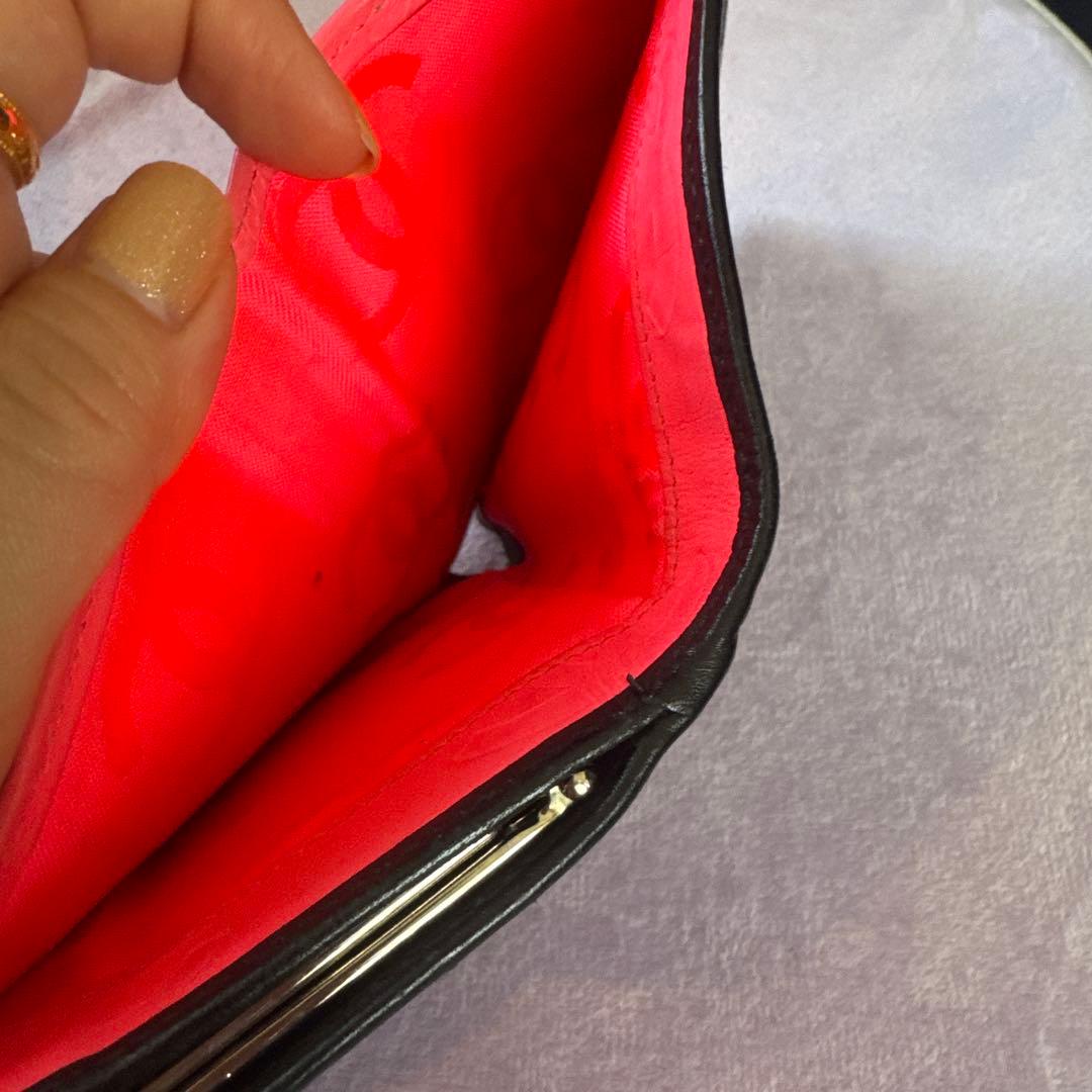 CHANEL キルティング 二つ折り財布 黒