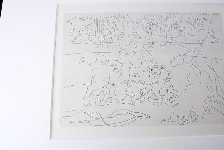パブロ　ピカソ　リトグラフ 傷ついた闘牛士　1933 真正証明書付き