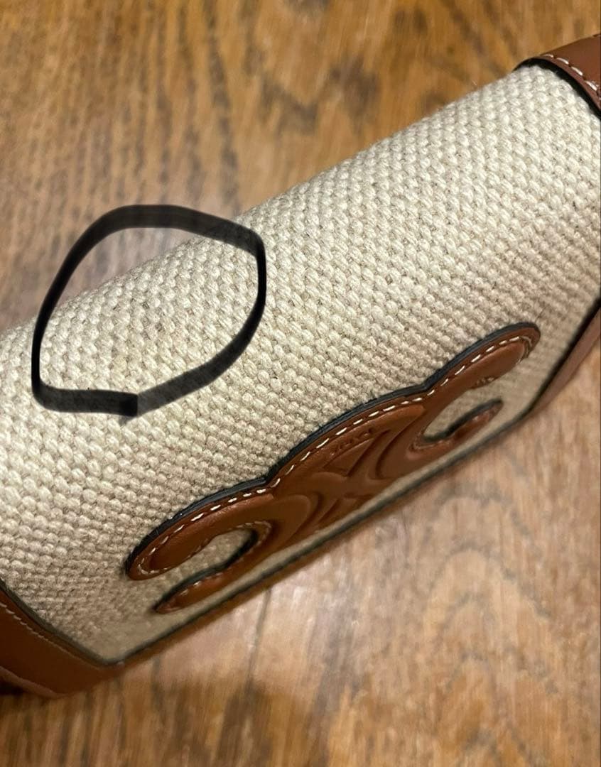 【購入証明有】セリーヌコンパクト ジップウォレット キュイル トリオンフ タン