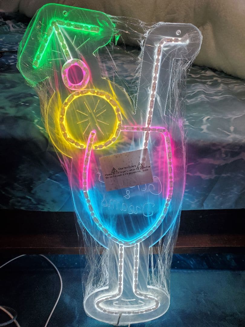 カクテルグラス ネオンライト Cocktails & Dreams