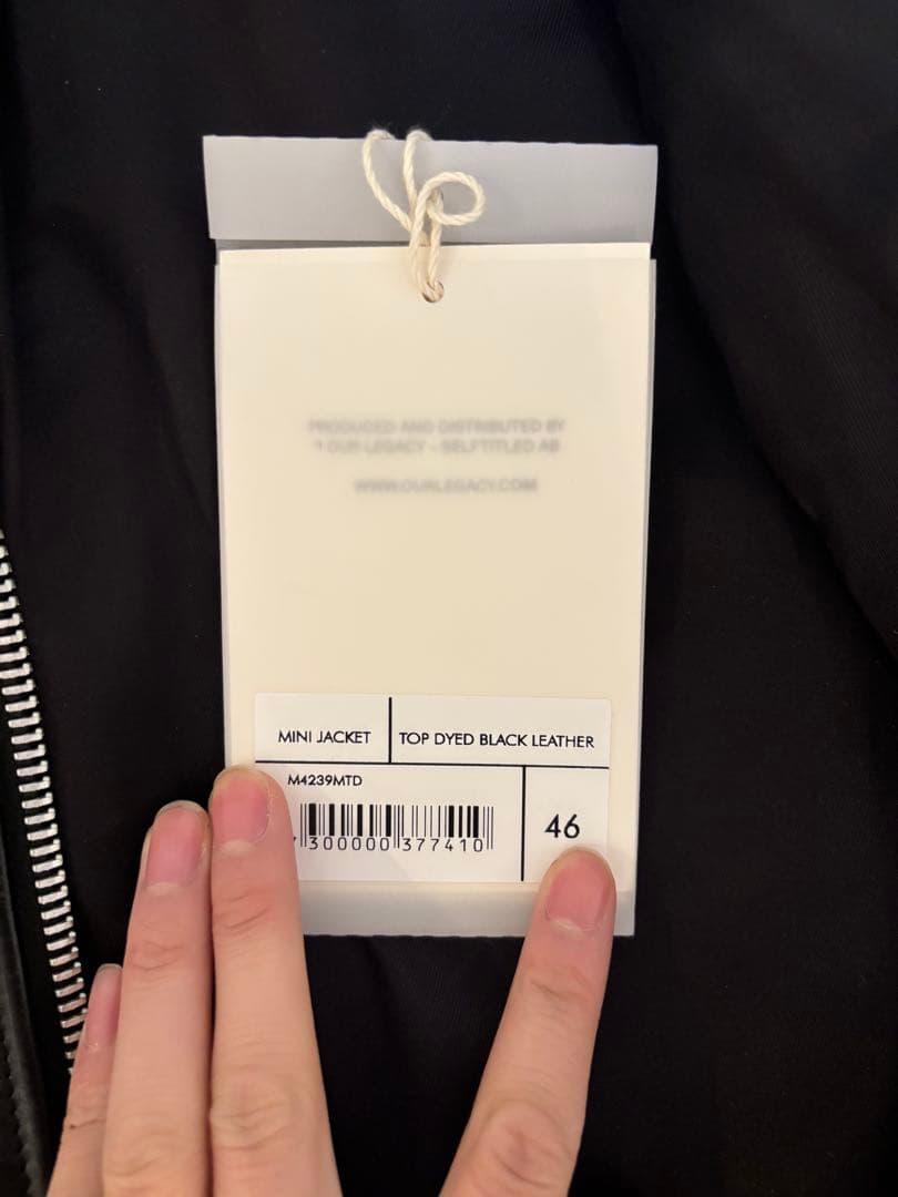 ち*ん様 レザーライダース ミニジャケットMini jacket 46ショート丈