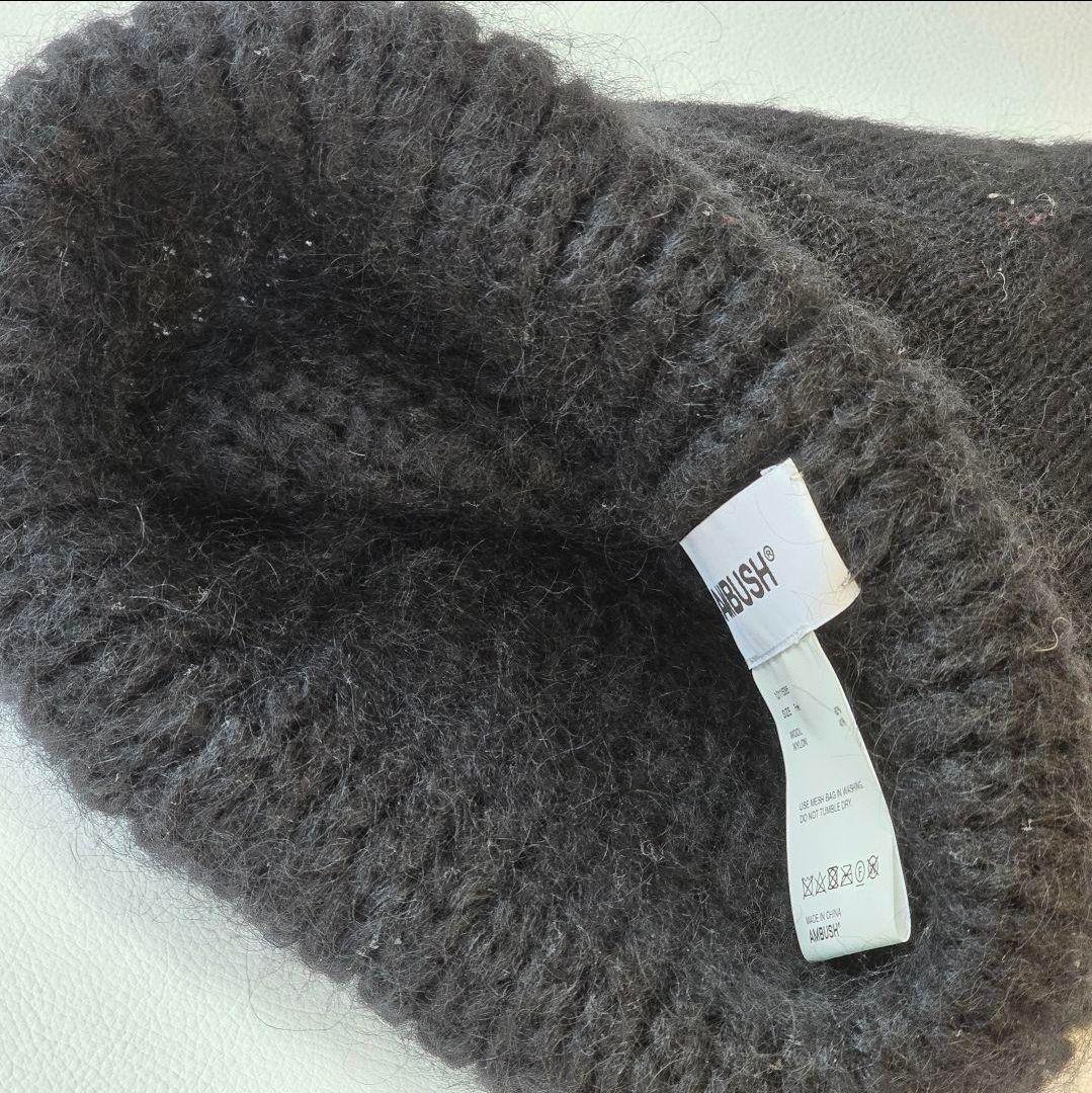 美品 AMBUSH アンブッシュ 猫耳 ニット帽 ビーニー 匿名配送