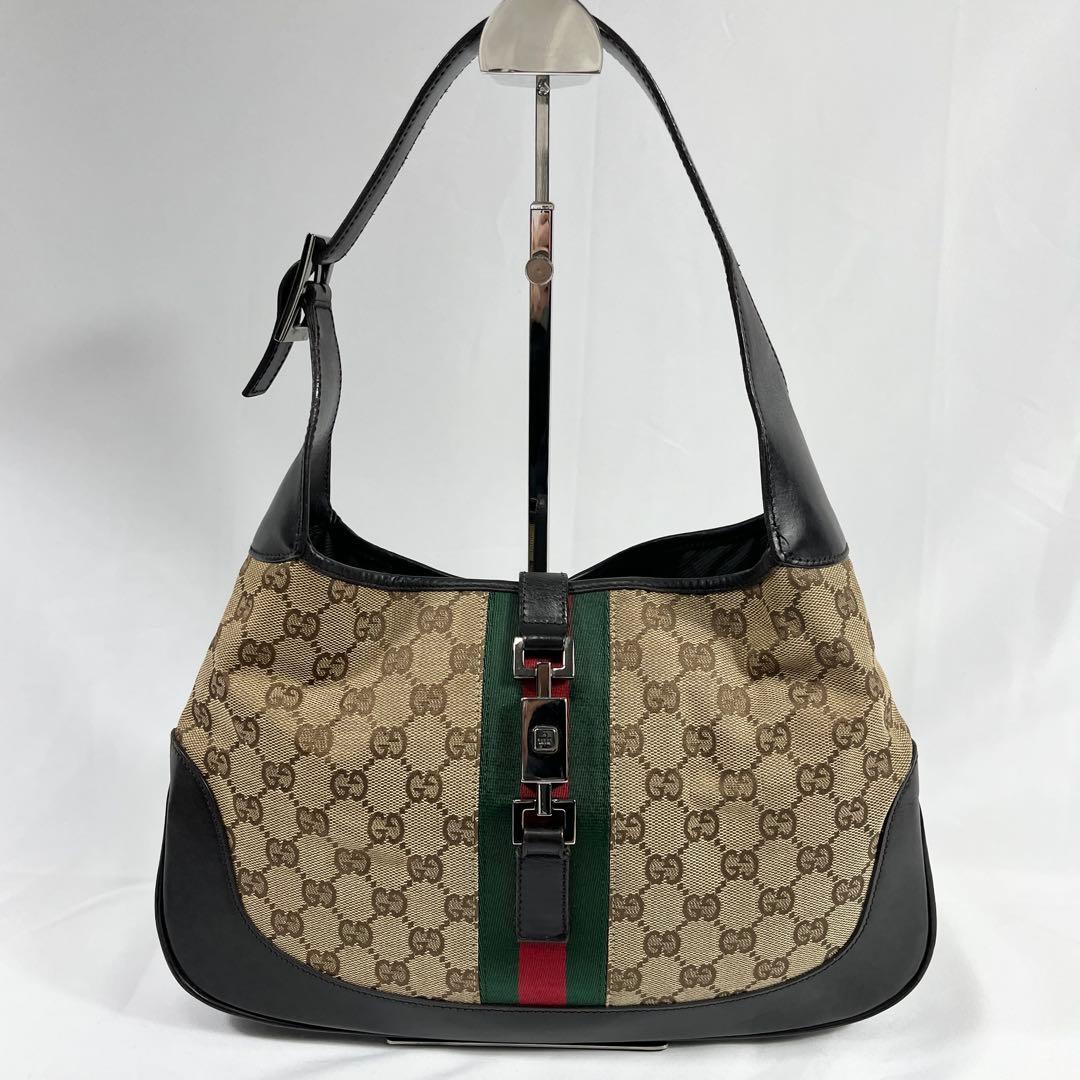 ✨GUCCI ジャッキー ワンショルダーバッグ シェリーライン GGキャンパス