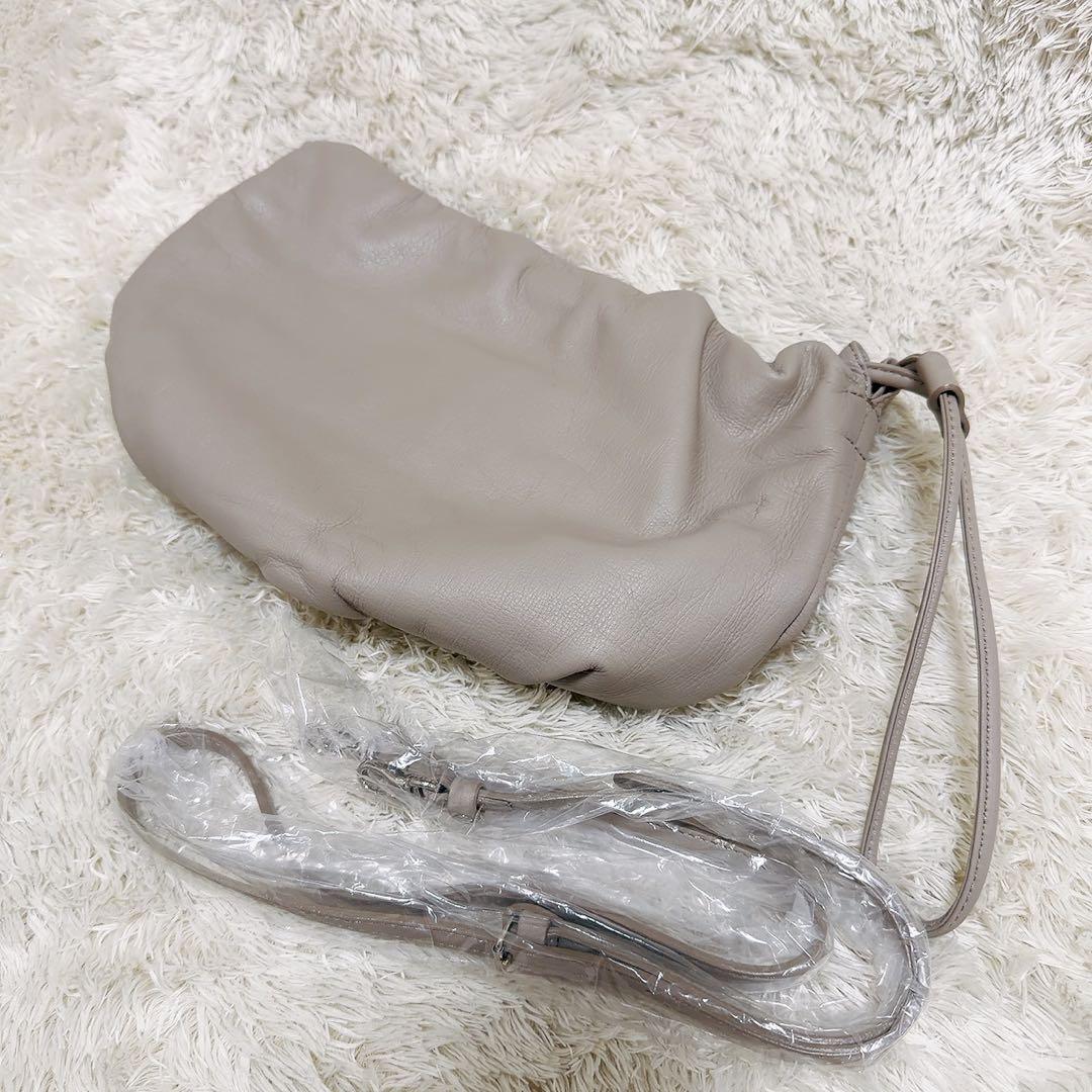 未使用✨ラシット　4way ショルダーバッグ 巾着 グレージュ［chi企画］