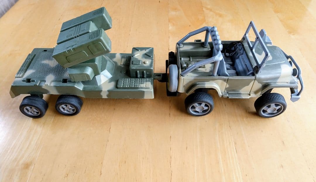 ミリタリー ジープ 地対空ミサイル砲車 ヘリコプター 自動走行砲 セット