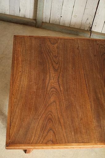 古い木製無垢材のテーブル　座卓