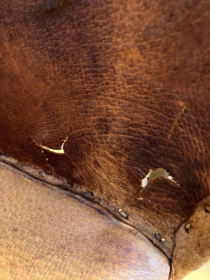 メキシコ　民芸　エキパルチェア　革