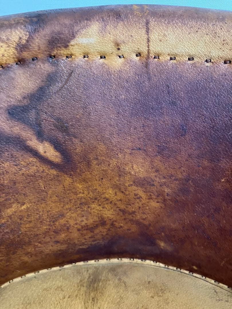 メキシコ　民芸　エキパルチェア　革