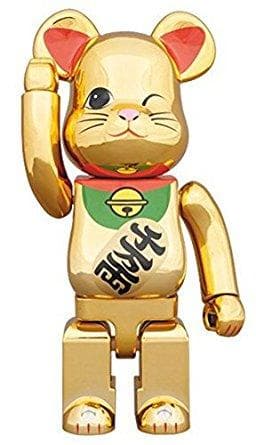 限定BE@RBRICK 招き猫 金運 金メッキ四400％ウインク千両メタリック