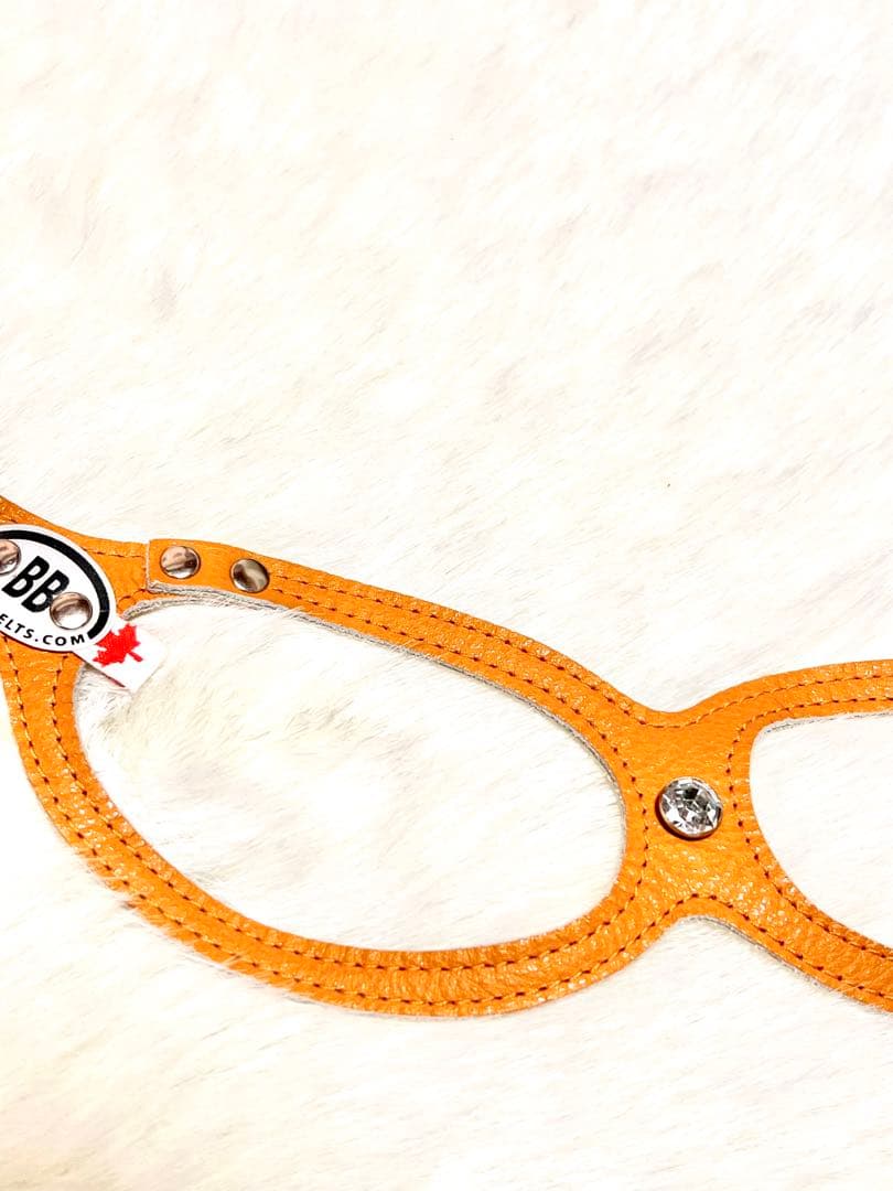 BUDDY BELT 3.5 オレンジラインストーン付き