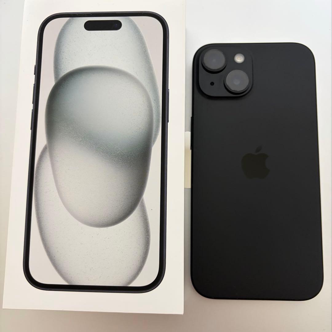 美品 iPhone15 Black ブラック 128GB