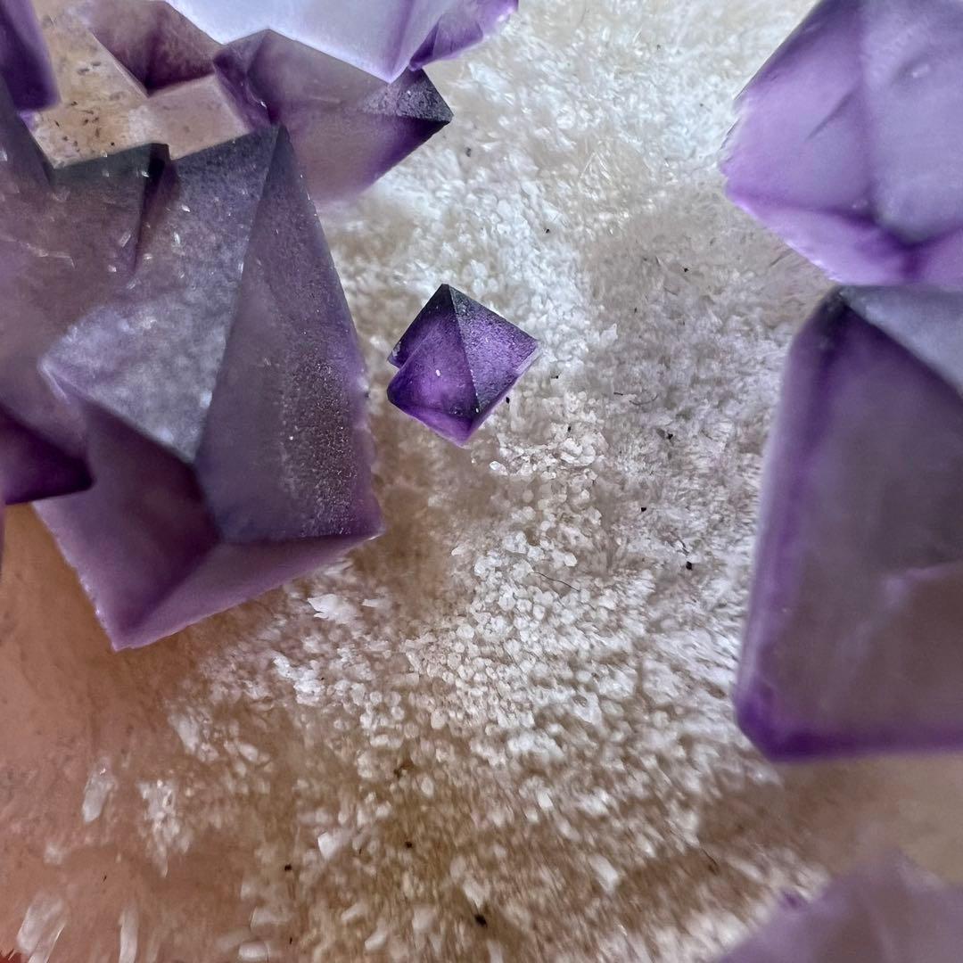 フローライト 八面体 水晶 共生 鉱物 標本 原石