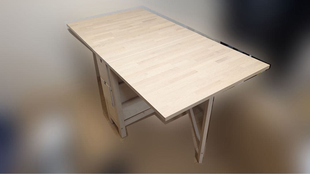 【のんきもの】IKEA ノールデンNORDENゲートレッグテーブル バーチ